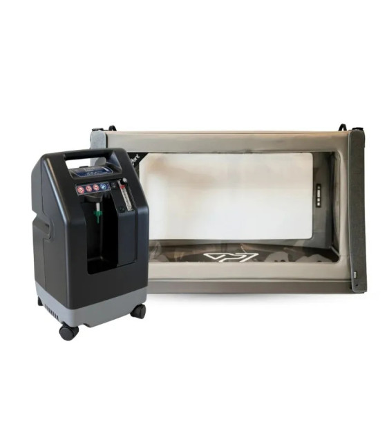 Kit cámara de oxígeno de 14 a 30 kg tamaño L + concentrador Compact 1025 DeVilbiss | Toki